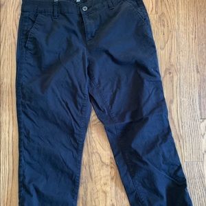 Black cropped chinos